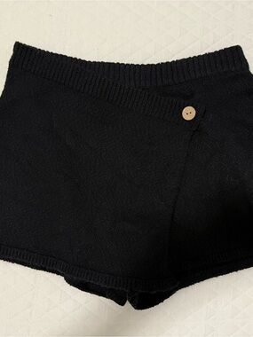 Black Knit Women's Shorts